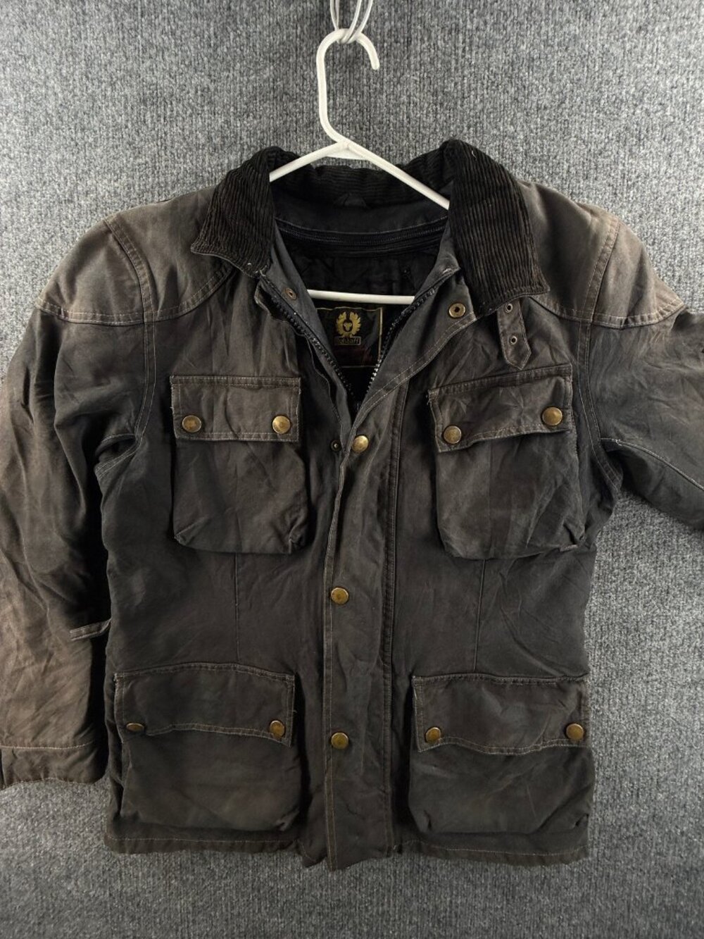 Belstaff Armor Pockets Valtherm Liner Moto Jacket Medium Heavyweight Canvas